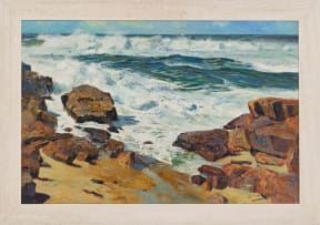 Errol Boyley; Seascape with Rocky Shore