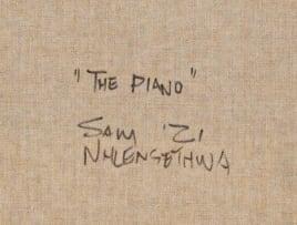 Sam Nhlengethwa; The Piano