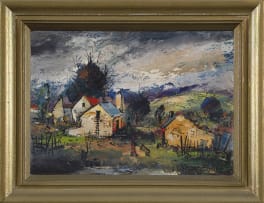 George Enslin; Cape Cottages under Stormy Skies