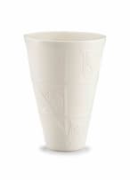 A white porcelain beaker vase, Siobhan O’Reagain (1956-), 1991-1992