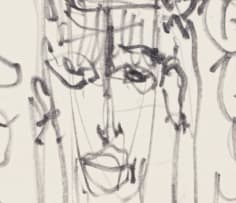 Alexis Preller; Flower King I, sketch