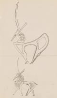 Alexis Preller; Bambara Antelope, sketches