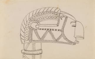 Alexis Preller; Baga Head, Guinea, sketch