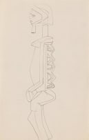 Alexis Preller; Dogon Figure, Mali, sketch