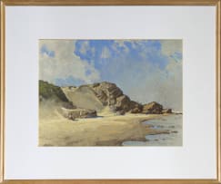 Walter Gilbert Wiles; Figures on a Beach