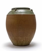 Digby Hoets; Large Pot with Grey-Green Glaze I