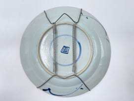 A set of six Chinese blue and white plates, Qing Dynasty, 18th/19th century