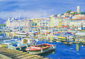 Gerhard Batha; View of Cannes Harbour