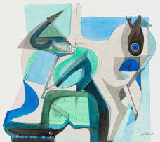 Sidney Goldblatt; Composition in Turquoise