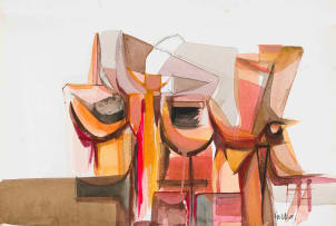 Sidney Goldblatt; Abstract Composition in Brown