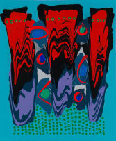 George Boys; Abstract Composition with Red and Blue