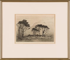 Nita Spilhaus; Landscape with Trees