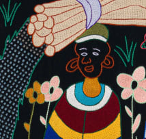 Mapula Embroidery Project; Ndebele Village Scene