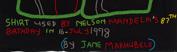 Jane Makhubele; Shirt Used by Nelson Mandela's 87th Birthday in (sic) 16 July 1998