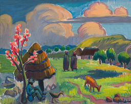 Maggie Laubser; Lentelandskap (Spring Landscape)