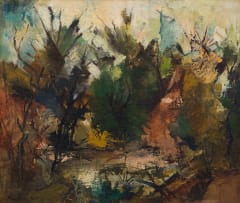Paul du Toit; Landscape with River and Trees