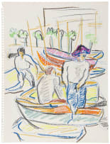Irma Stern; Three Boatmen