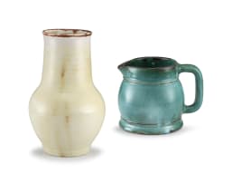 A Linnware green-glazed jug, 1950s