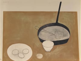 William Scott; Still Life with Frying Pan and Eggs