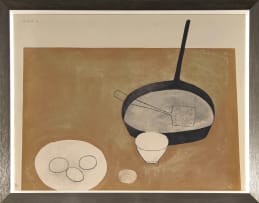 William Scott; Still Life with Frying Pan and Eggs