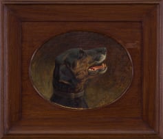 Margaret Collyer; Portrait of a Black Dog