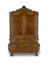 A Dutch walnut armoire, 19th century