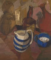 Frank Spears; Still Life with Blue Striped Jug
