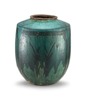 Three Southeast Asian black and green-glazed jars, 19th century