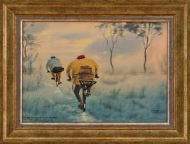 John Koenakeefe Mohl; Cyclists in Single File