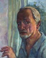 François Krige; Self Portrait (Curtain and Window)