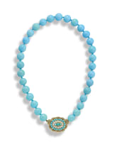 Sleeping Beauty turquoise bead necklace
