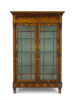 A Dutch mahogany marquetry and inlaid cabinet, 19th century