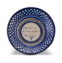 A Frisian blue and white 'saying' charger, 18th/19th century