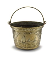 A Dutch brass and copper bucket, 20th century