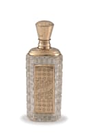 A French cut-glass and gold-mounted perfume bottle, 19th century