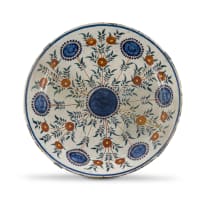 A Dutch Delft polychrome dish, 18th century