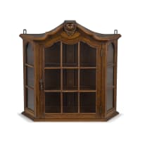 A Dutch oak hanging wall cabinet, 20th century