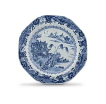 A Chinese blue and white dish, Qing Dynasty, 18th/19th century