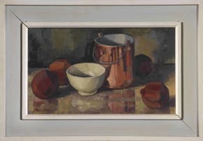 David Botha; Still Life with Vessels and Pomegranates