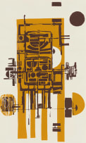 Ernst de Jong; Abstract Composition in Black and Ochre