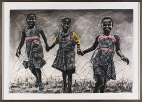 Phillemon Hlungwani; Three Girls Running