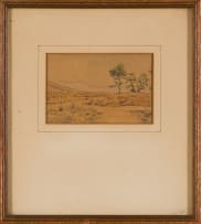 Erich Mayer; Wagon and Landscape, two