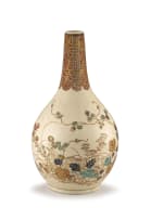A Japanese Satsuma bottle vase, 19th century