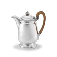 A George IV silver hot water jug, Rebecca Emes & Edward Barnard I, London 1824