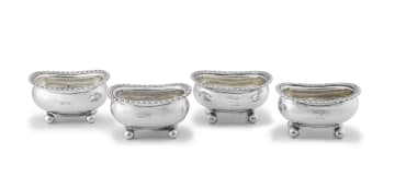 A pair of William IV silver salts, The Barnards, London, 1830