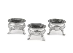 Three Chinese silver salts, early 20th century