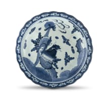 A Japanese blue and white dish, Meiji period, 1868-1912