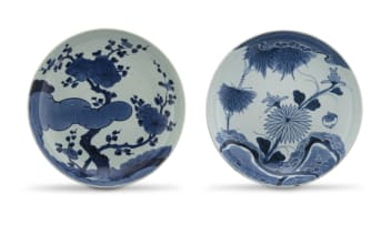 A Japanese blue and white dish, Meiji period, 1868-1912