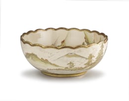 A Japanese Satsuma earthenware bowl, Meiji period, 1868-1912