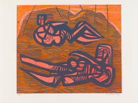 Cecil Skotnes; Two Reclining Figures